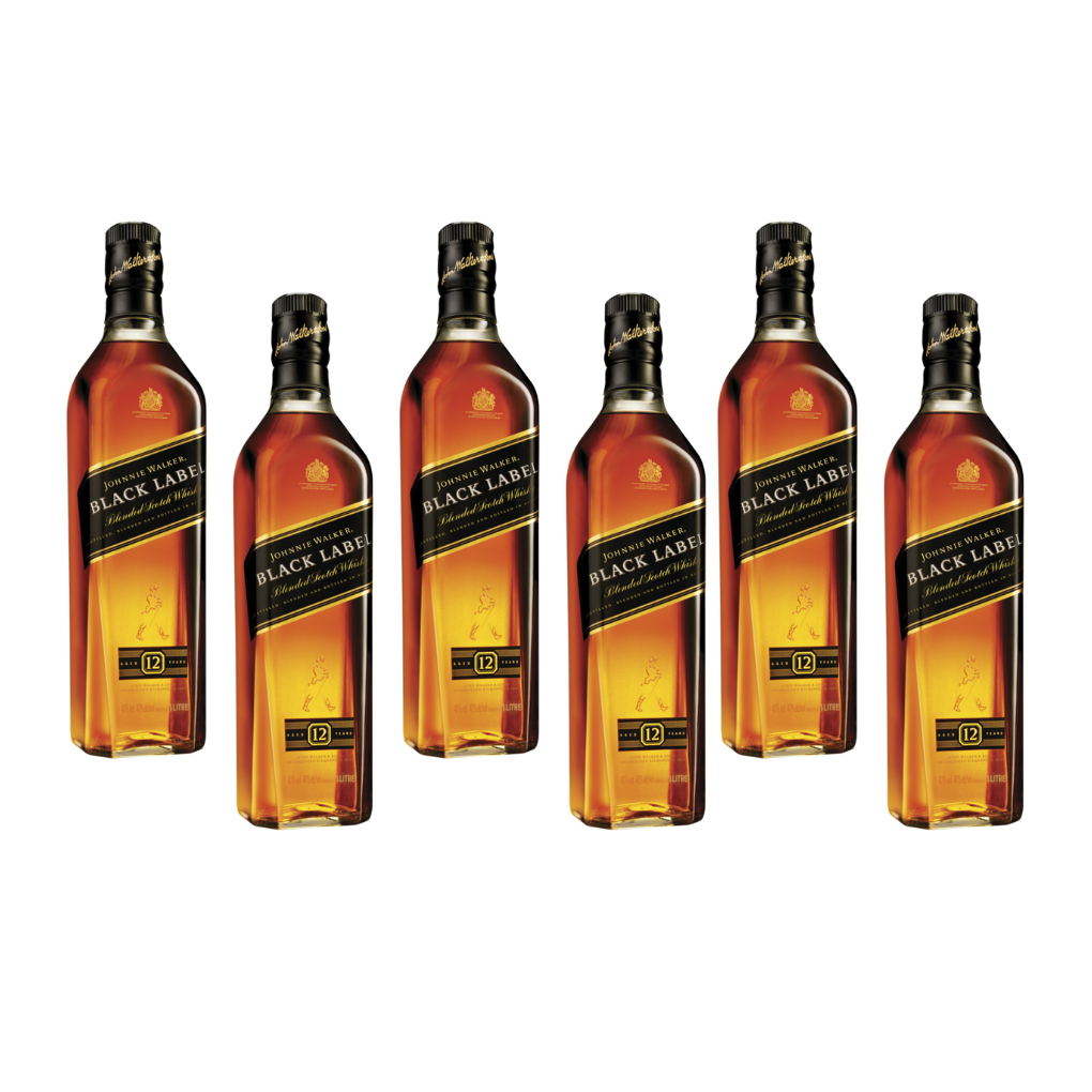 Johnnie Walker Black Label 1L Bundle of 6