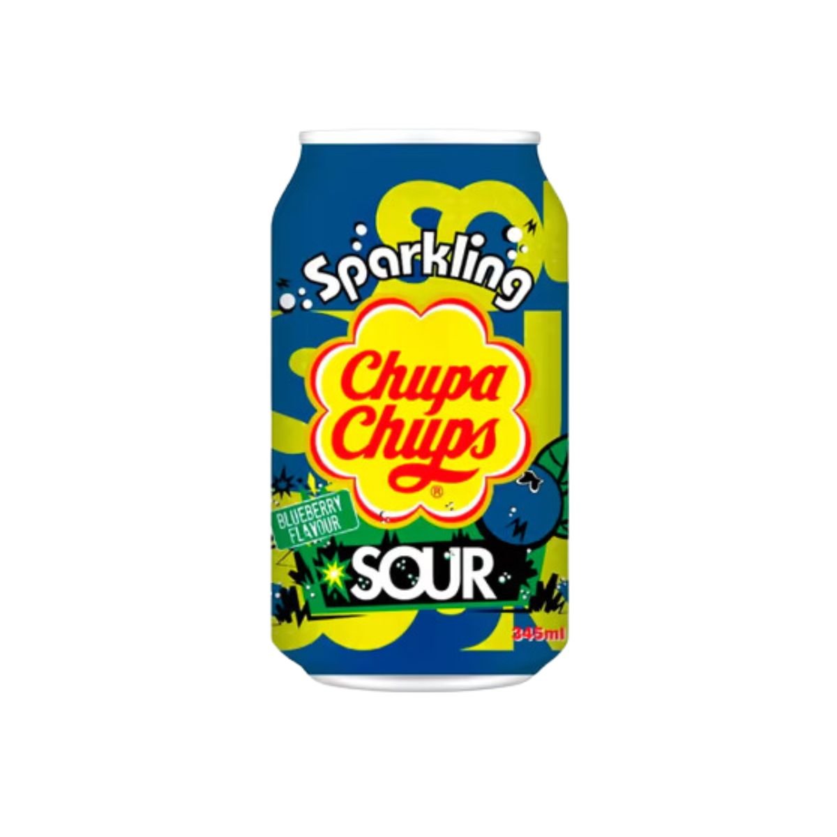 Chupa Chups Sparkling Sour Blueberry in-can 355ml - Happy Hour