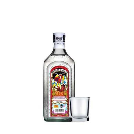 Ginebra San MIguel Gin 700ml + shot glass - Happy Hour