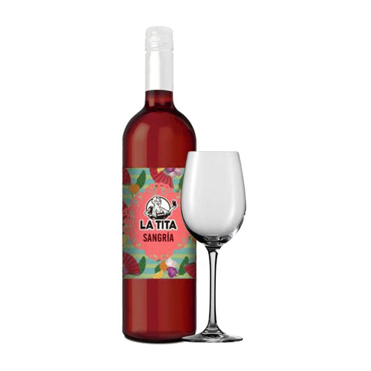 La tita Sangria Red 750ml + wine glass - Happy Hour