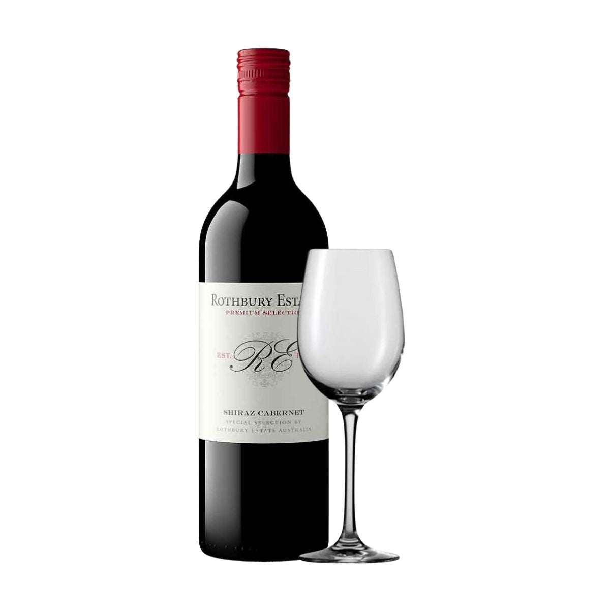 Rothbury Estate Shiraz Cabernet 750ml + wine glass - Happy Hour