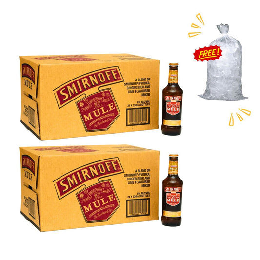 Smirnoff Mule 330ml 48-pack with free Tube Ice 3kg - Happy Hour