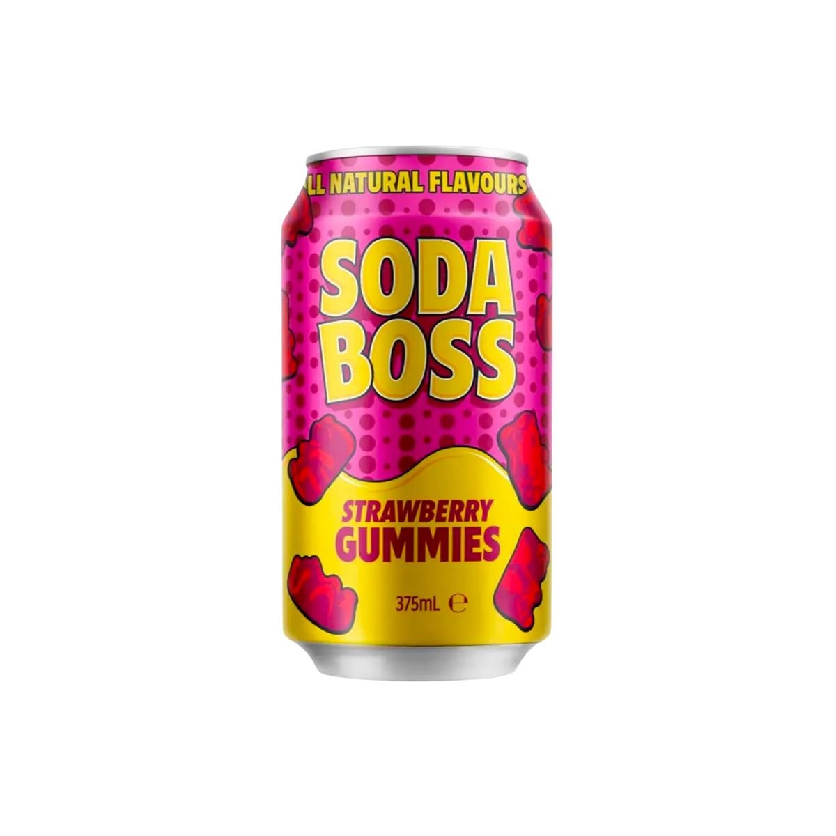 Soda Boss Strawberry Gummy in-can 355ml - Happy Hour