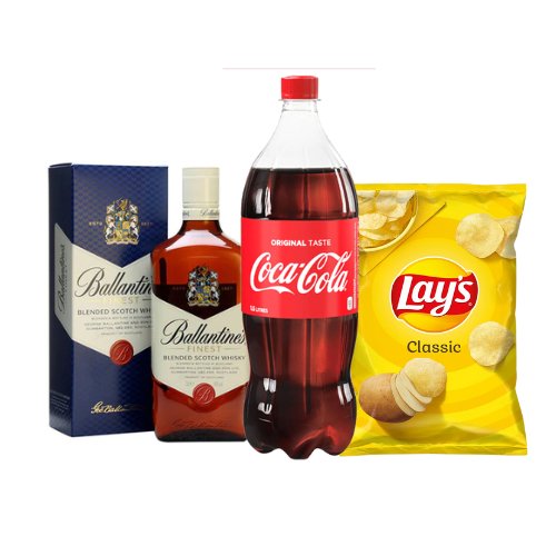 1 Ballantines 700ml + 1 Coke Regular 1.5L + 1Lays Classic - Happy Hour