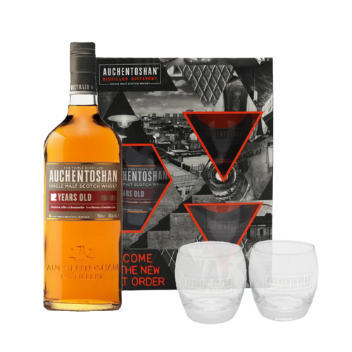 Auchentoshan 12 Years Old Single Malt Whisky 700ml with Whisky Glass Bundle