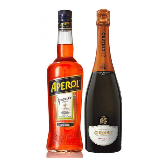 Aperol Spritz Bundle (Aperol Aperitivo 700ml and Cinzano Prosseco 750ml) - Happy Hour