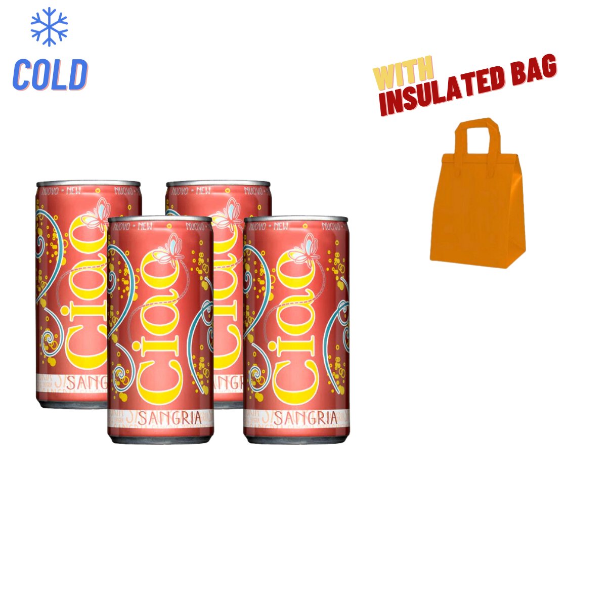 Ciao Sangria Red Wine 200ml in-can - Happy Hour