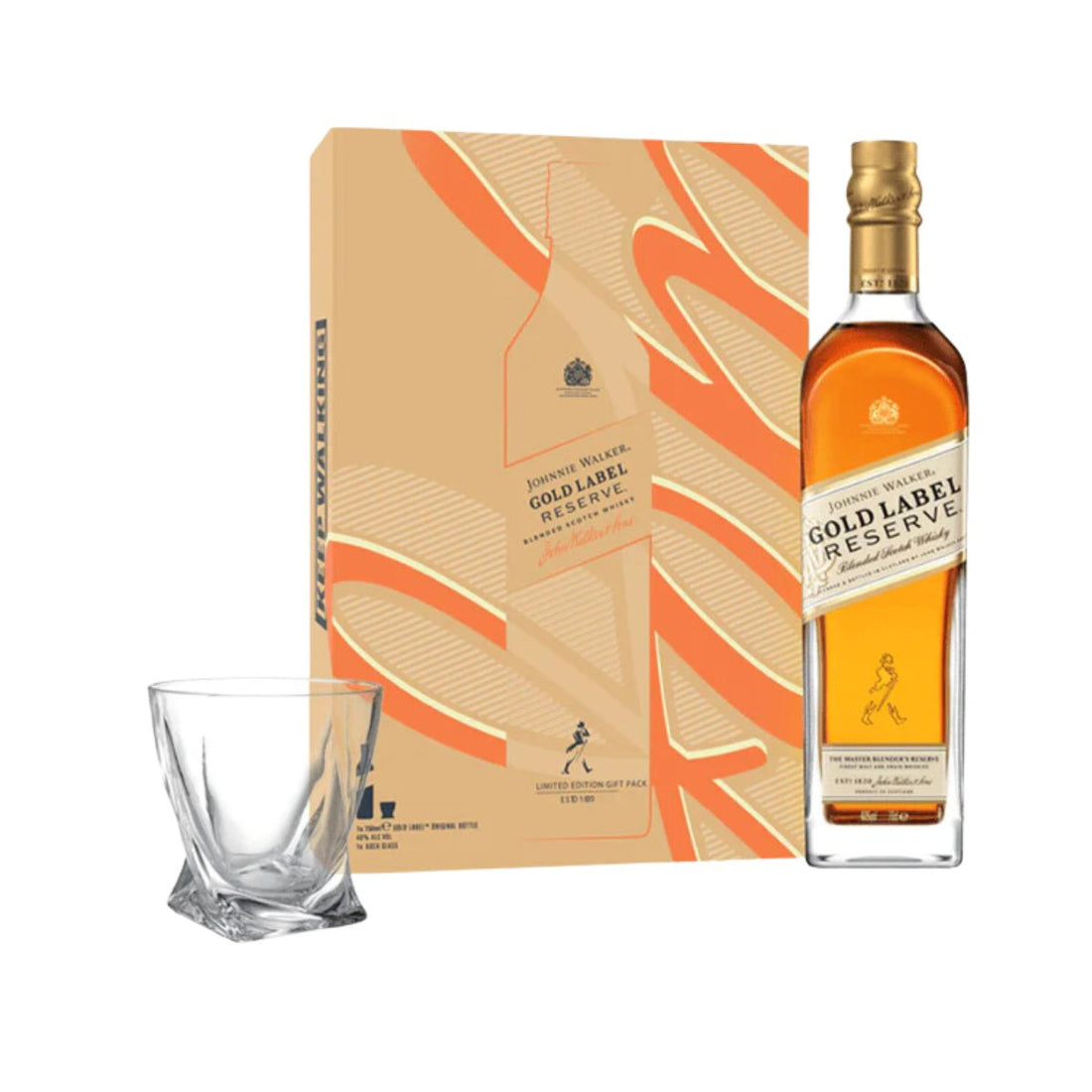 Johnnie Walker Gold Label 750ml Gift Pack Happy Hour
