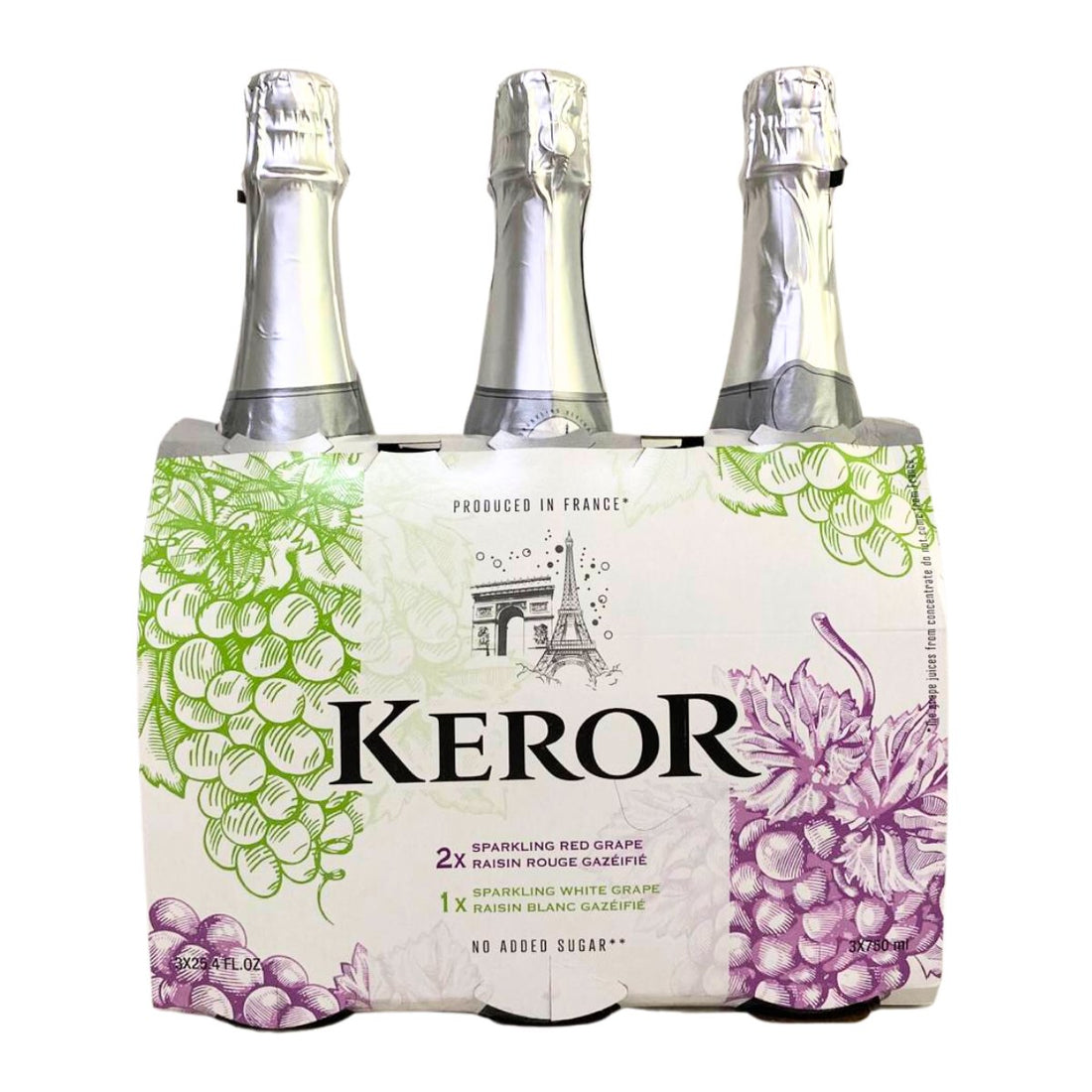 Keror Sparkling Red & White Wine 750ml 3x750ml Happy Hour