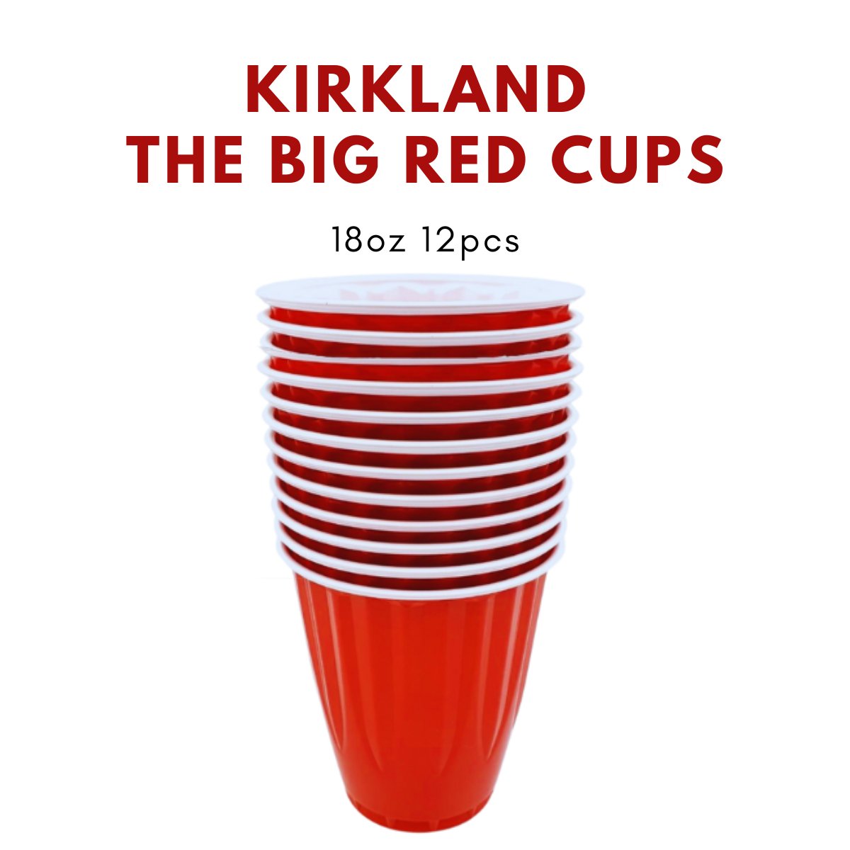 Kirkland The Big Red Cup 18oz 12s| Happyhour.ph| Classic Party Cups for ...