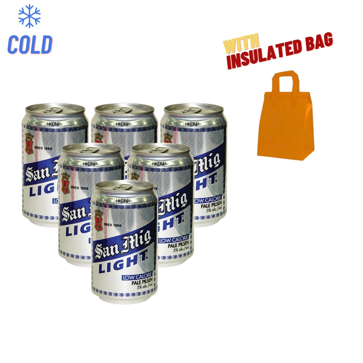 San Miguel Light in-can 330ml 6-pack  (❄️COLD)