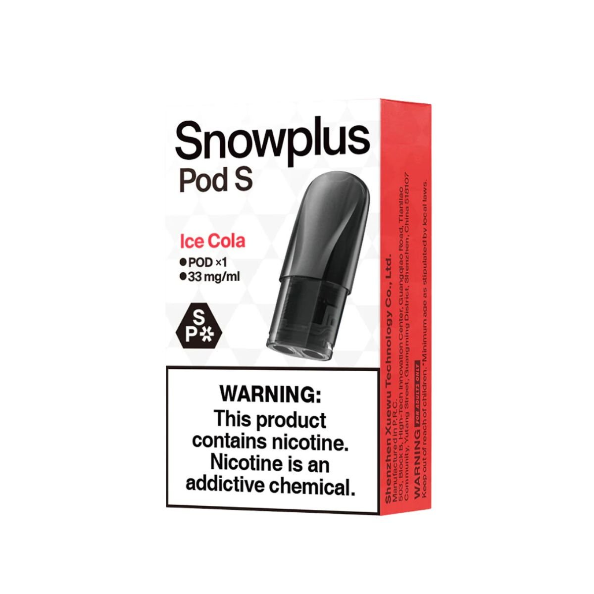 Snow Plus Disposable Single Pod - Ice Cola - Happy Hour