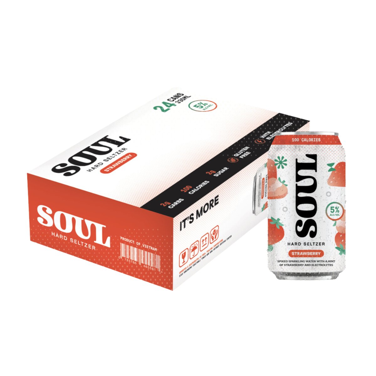 Soul Hard Seltzer Strawberry 330ml - Happy Hour