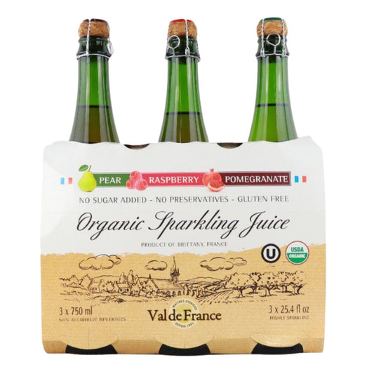 Val de France Organic Sparkling Juice (750mL x 3pcs) - Happy Hour